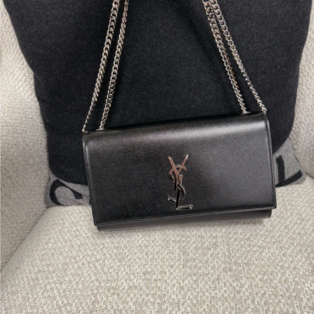 Yves Saint Laurent Black Crossbody Bag with Chain